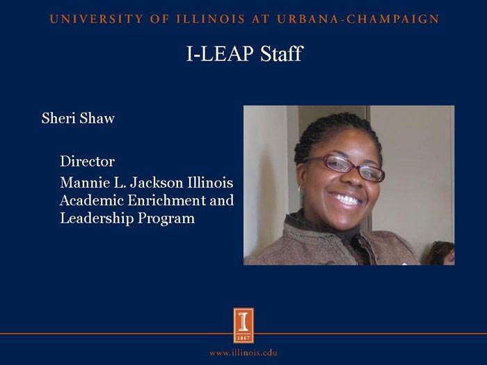 I-LEAP Staff: Sheri Shaw